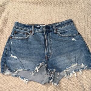Abercrombie high rise cut off shorts